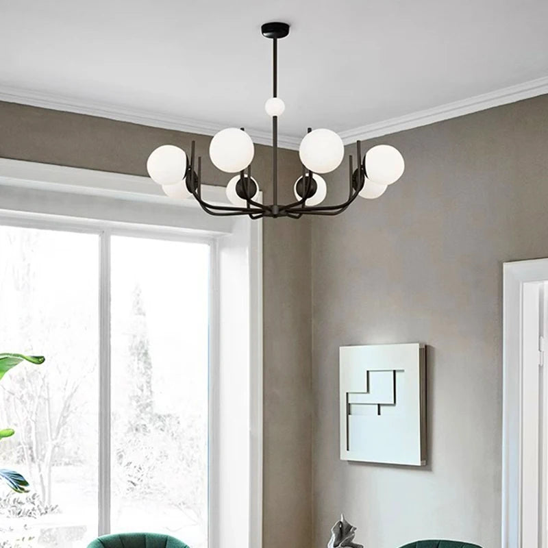 lustre moderne à led pour éclairage intérieur suspendu - vue 5 sur 6