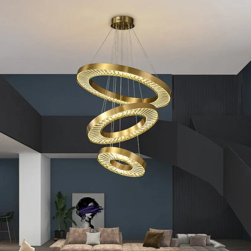 lustre en cristal à led design pour intérieur élégant - vue 3 sur 11