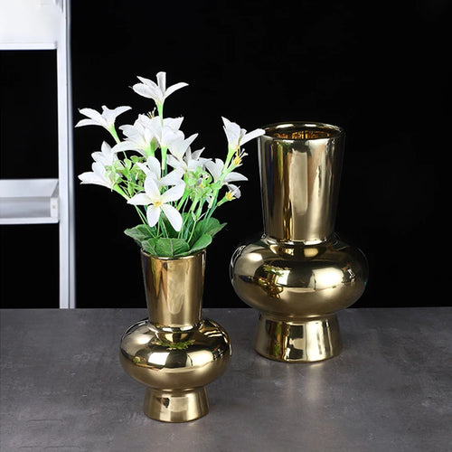 vase en argent galvanisé style européen nordique médiéval pour fleurs - vue 2 sur 10