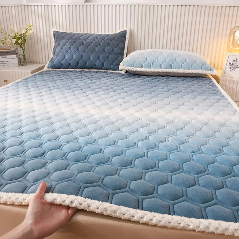 surmatelas doux pour étudiants en peluche pour lit simple ou double - vue 10 sur 18
