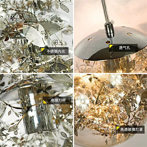 suspension nordique en verre pour décoration lumineuse - vue 7 sur 8