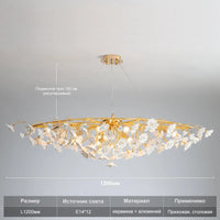 lustre romantique à fleurs pour décoration intérieure élégante