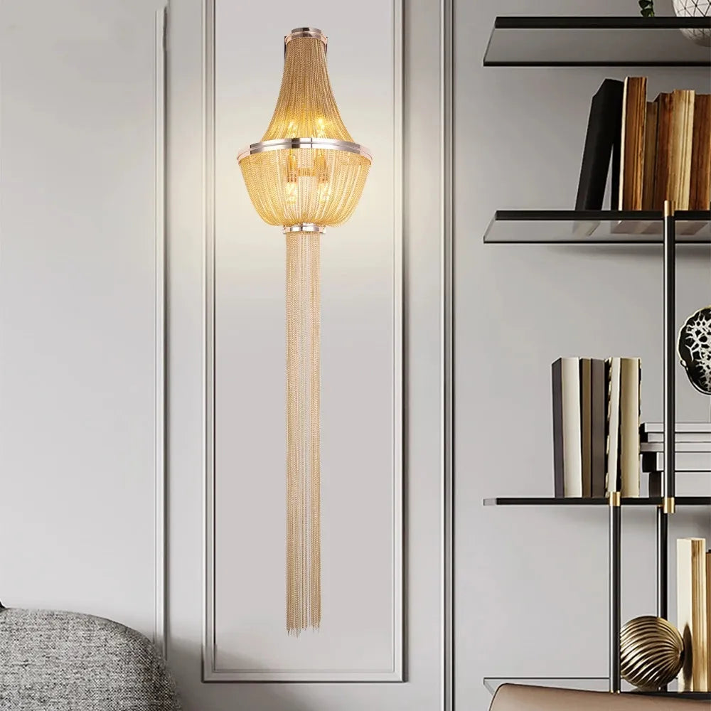 applique murale à franges avec lumière décorative pour intérieur - vue 4 sur 9