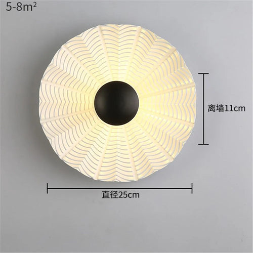 applique murale LED ronde en métal nordique décoratif pour intérieur moderne - vue 24 sur 23