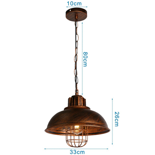 lustre rouille metal plafond maison restaur - vue 17 sur 23