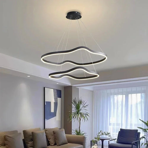 lustre suspension led pour éclairage intérieur moderne - vue 2 sur 12