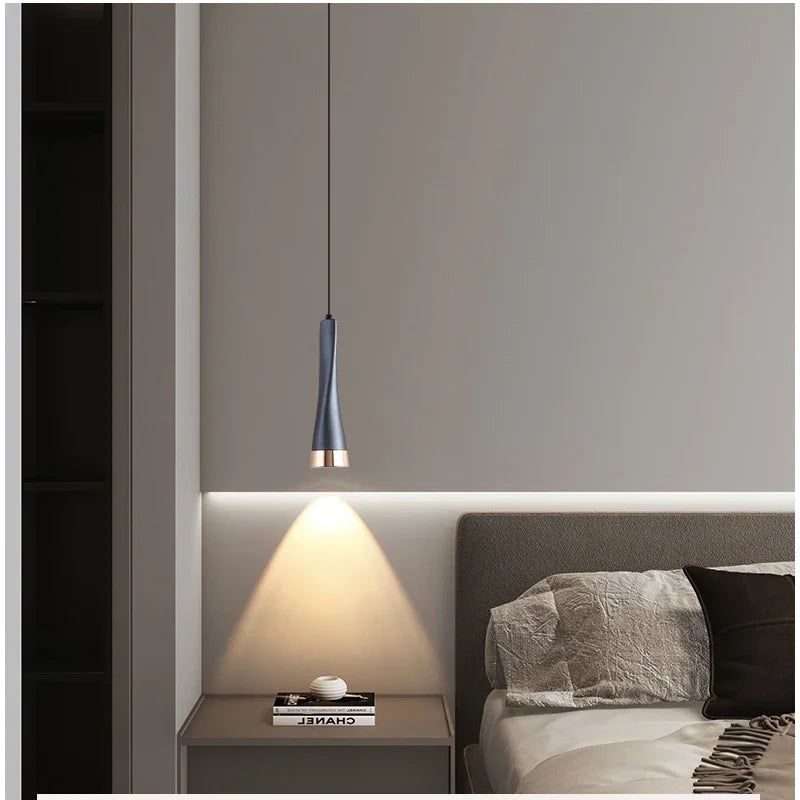 Lamp Modern Bedside Lights Elegant Aluminum Light Fixtures Adjustable Mini Metal Ceiling Lights For Kitchen Island Dining Room - vue 5 sur 10