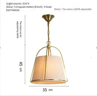 lustre vintage en tissu pour bar restaurant led