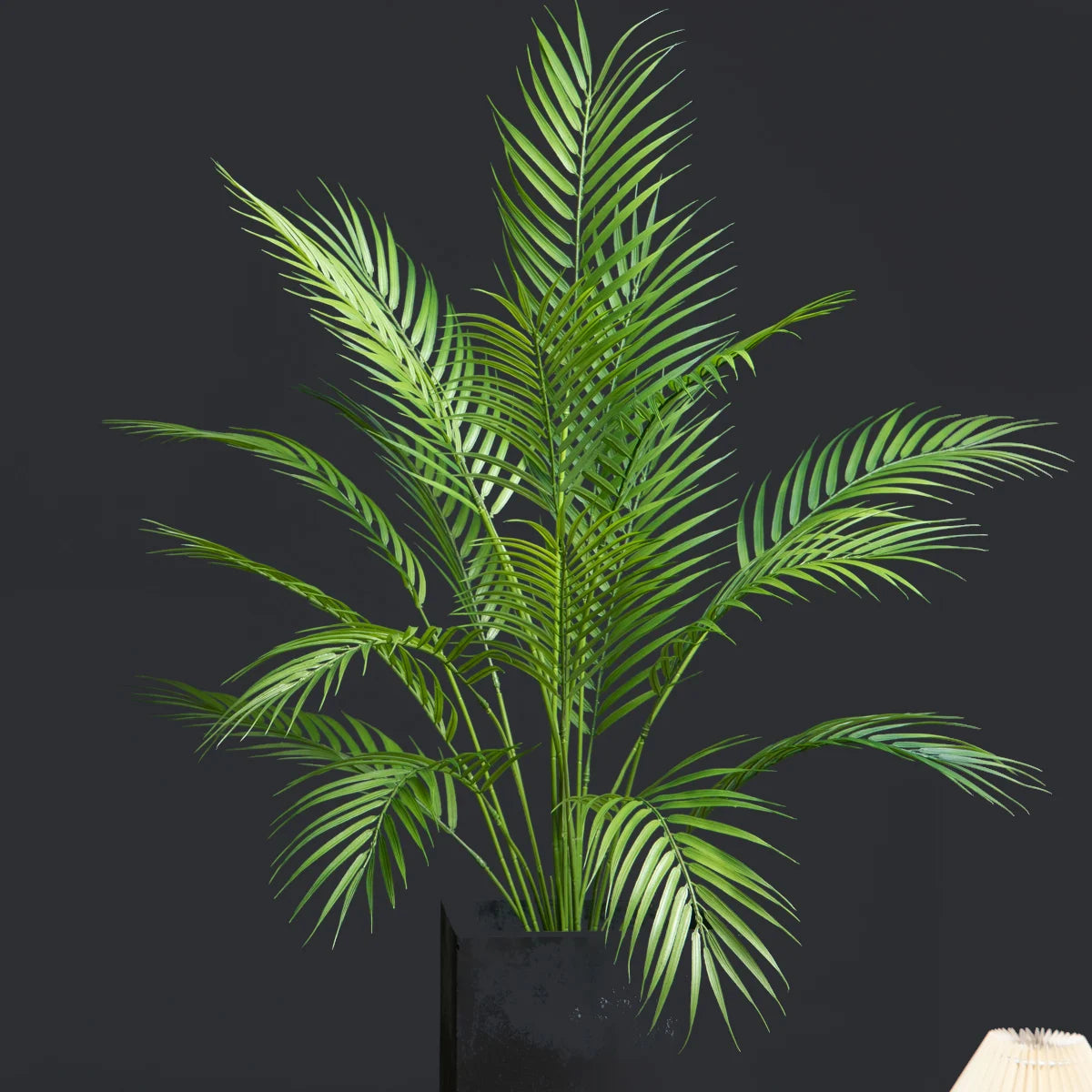 grand palmier artificiel avec feuilles de monstera pour décoration extérieure - vue 1 sur 7