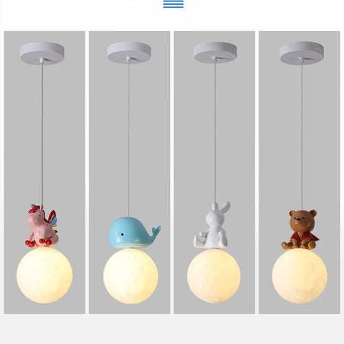 suspension design animal pour enfants cheval ours lapin baleine - vue 5 sur 10