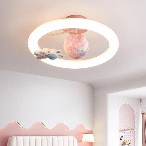 plafonnier créatif lapin espace lumière pour étudiants - vue 2 sur 8