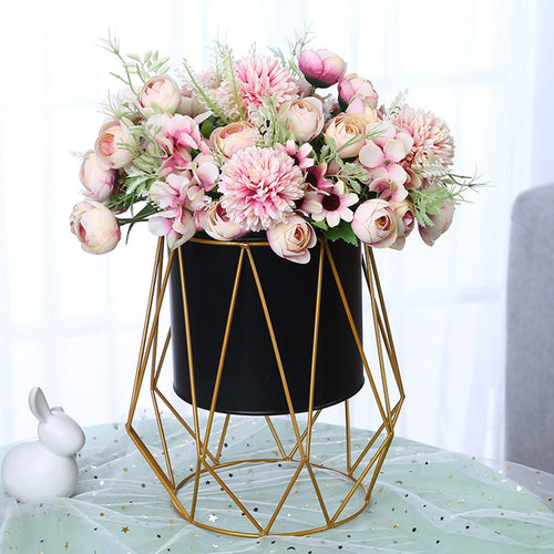 support en métal pour jardinière pot de fleurs vase antirouille - vue 4 sur 10