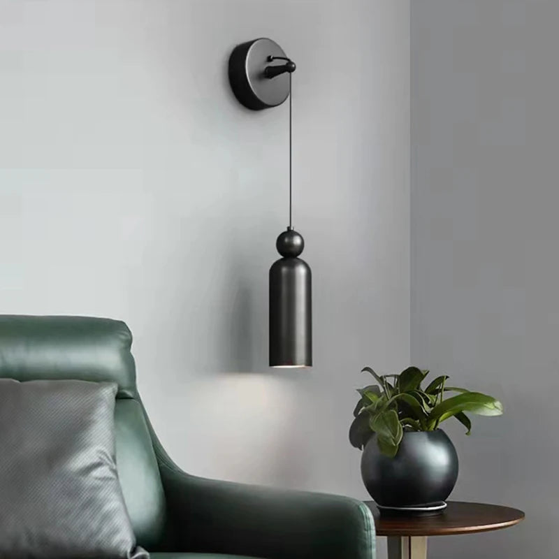 applique murale minimaliste à fil réglable et éclairage moderne - vue 4 sur 8