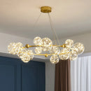 lustre led ciel étoilé nordique boule de verre à intensité variable