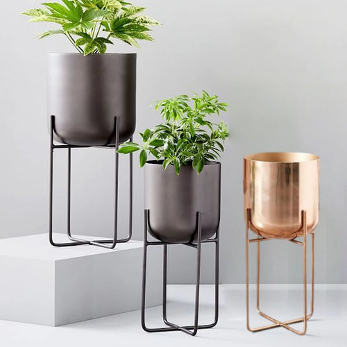 support de pot de fleur en métal créatif pour plantes d'intérieur - vue 2 sur 7