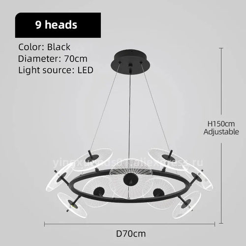 lustre moderne pour éclairage intérieur design élégant - vue 9 sur 12