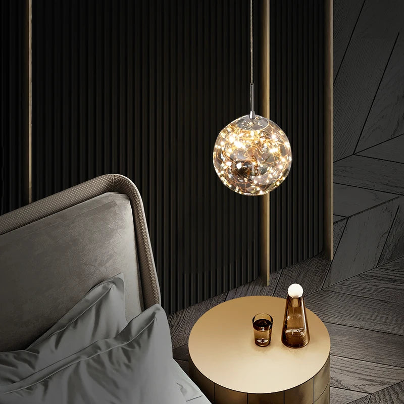 suspension moderne nordique en forme d'étoile pour intérieur - vue 3 sur 8