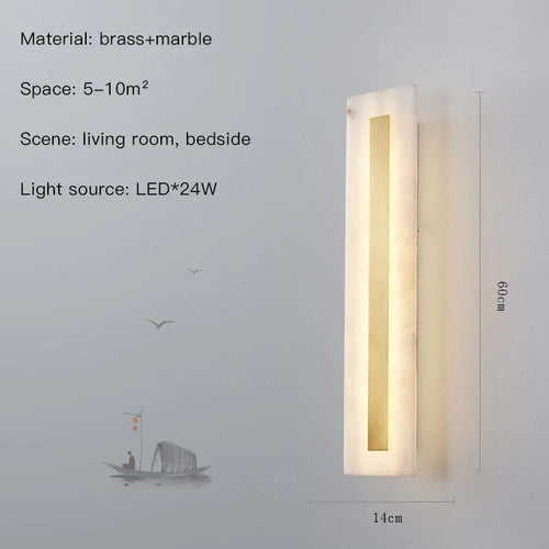 applique murale en marbre éclairage led décoratif pour intérieur moderne - vue 10 sur 12