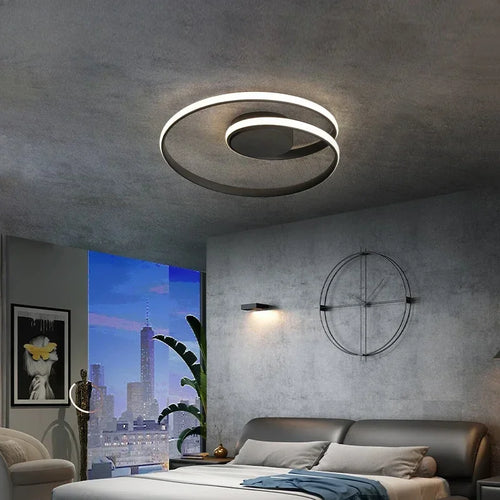 plafonnier moderne en aluminium led créatif nordique - vue 3 sur 12