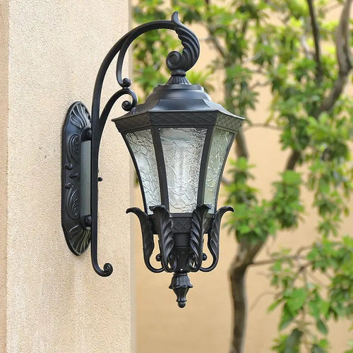 applique murale rétro étanche antirouille pour extérieur jardin villa - vue 2 sur 12
