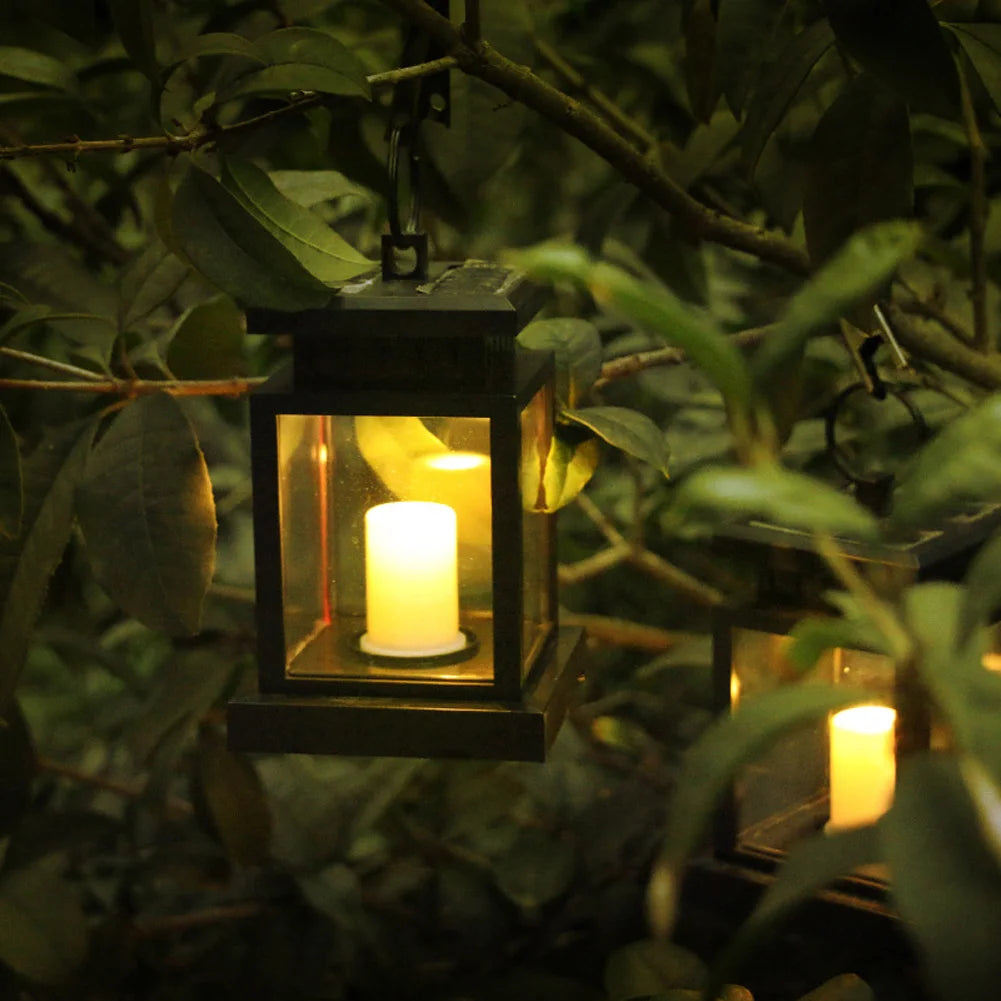lanternes solaires suspendues lumineuses pour jardin et cour - vue 6 sur 6