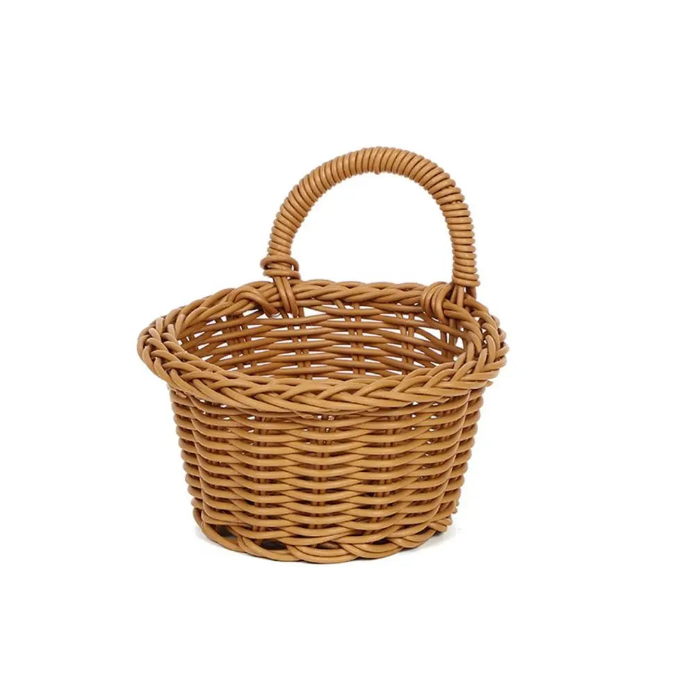 panier de rangement en rotin tissé à la main pour fruits légumes et fleurs - vue 11 sur 14