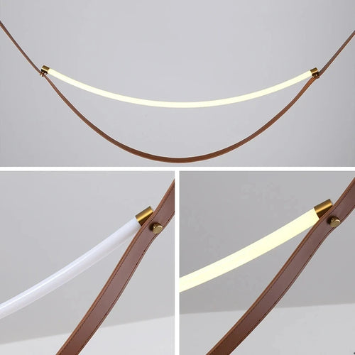 lustre design italien avec lampe à led tube - vue 7 sur 14