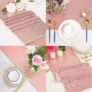 Chemin de table paillettes doré argent rose festif