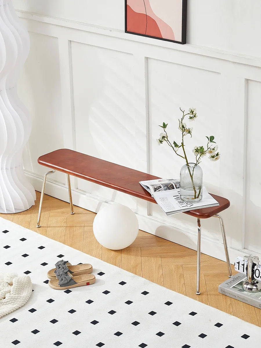 banc en bois massif style rétro pour décoration polyvalente - vue 1 sur 9