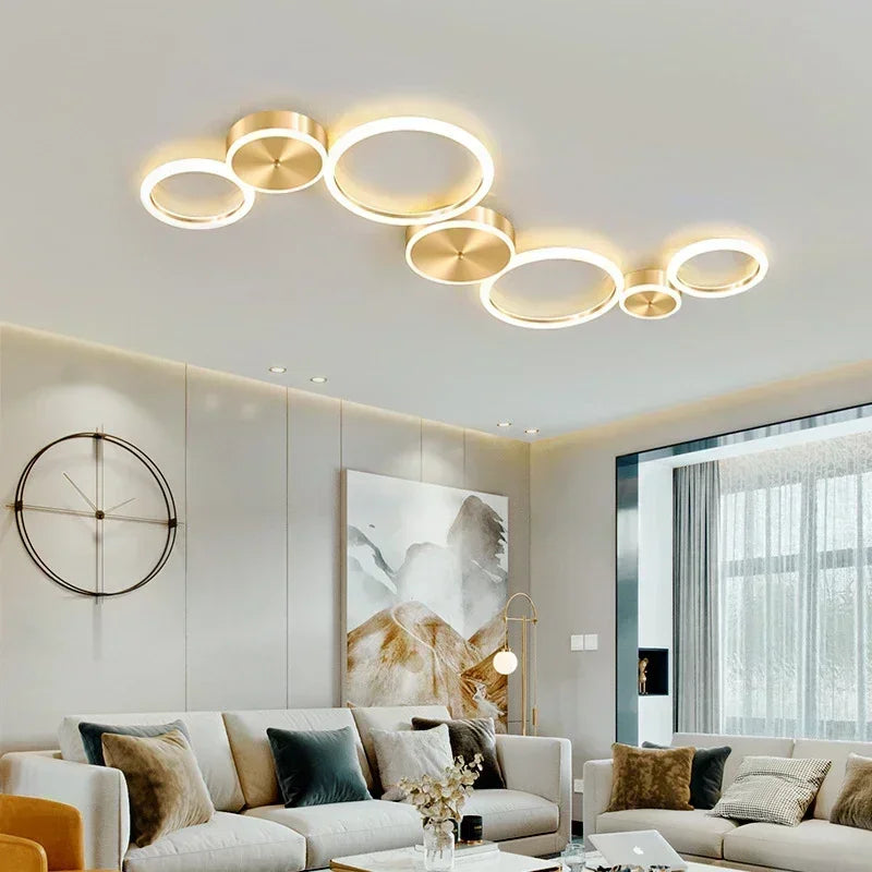 lustre moderne en aluminium avec leds pour intérieur - vue 2 sur 12