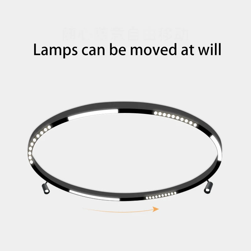 led magnétique éclairage sur rail projecteur suspendu - vue 5 sur 27