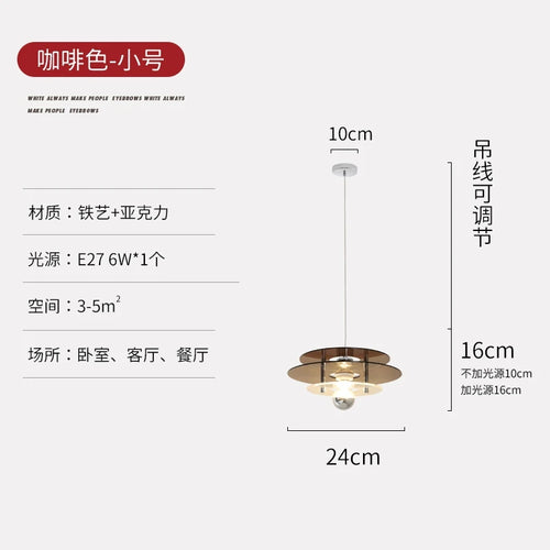 suspension nordique acrylique design ovni pour décoration intérieure - vue 13 sur 12
