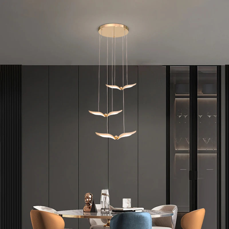 lustre moderne suspendu pour atmosphère créative et minimaliste - vue 5 sur 9