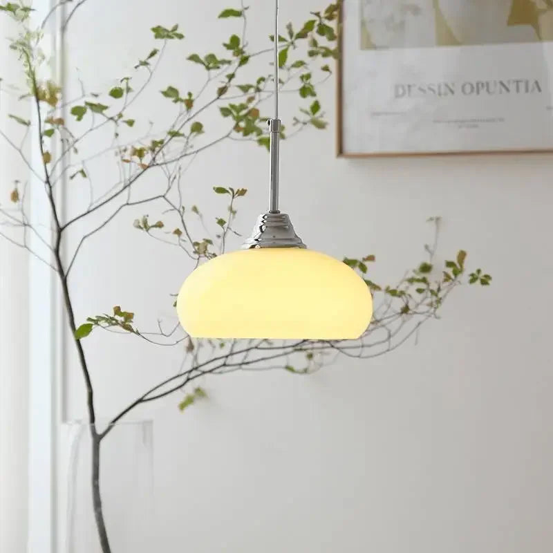 suspension en verre crème pour intérieur moderne et élégant - vue 3 sur 10