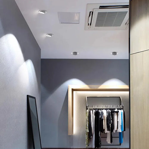 lampe de projecteur circulaire à led moderne avec interrupteur trompe déléphant - vue 4 sur 10