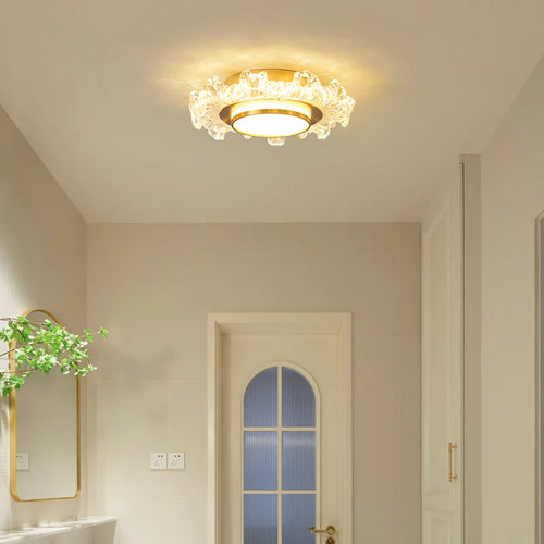 lustre moderne led en verre cristal pour décoration maison - vue 2 sur 10