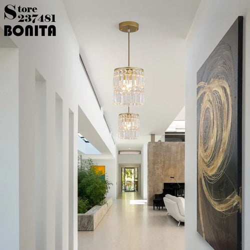 lustre en cristal moderne suspension décorative et brillante - vue 7 sur 14
