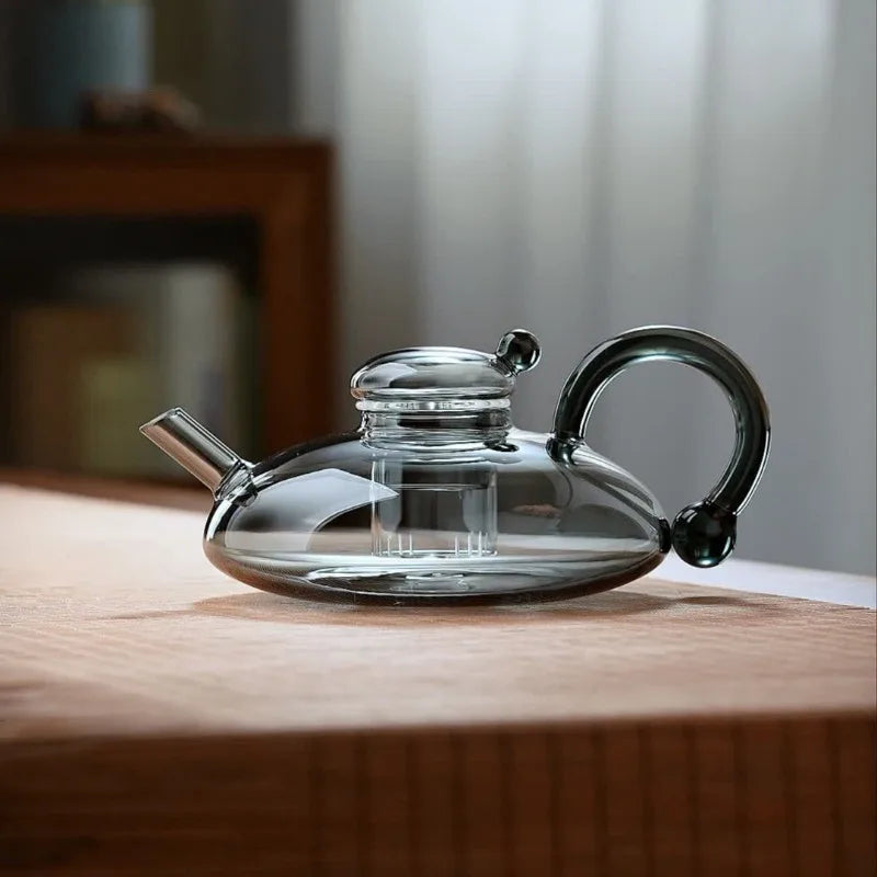 Théière en verre borosilicate résistante chaleur cuisine - vue 4 sur 7