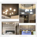 lustre postmoderne créatif minimaliste éclairage anneau rond design élégant