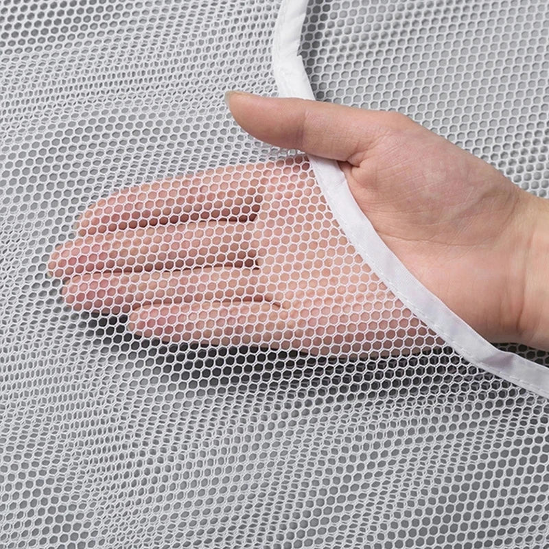 sac à linge pliable avec crochet pour rangement pratique - vue 6 sur 7