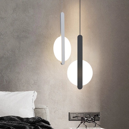 lampe suspension scandinave moderne led long câble - vue 3 sur 9