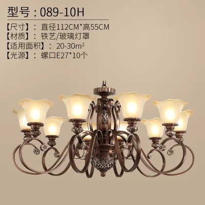 lustre vintage style nordique pour éclairage intérieur élégant - vue 11 sur 13
