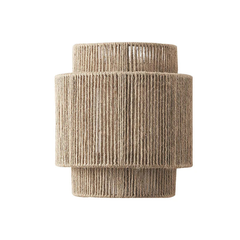 Handmade Hemp Rope Wall Lamp, Home Art Decoration, Bedroom, Hallway, Lobby, Hotel Atmosphere, Sconce E27 Bulb, Creative Light - vue 4 sur 6
