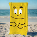 serviette de plage barbapapa cartoon sechage rapide douce