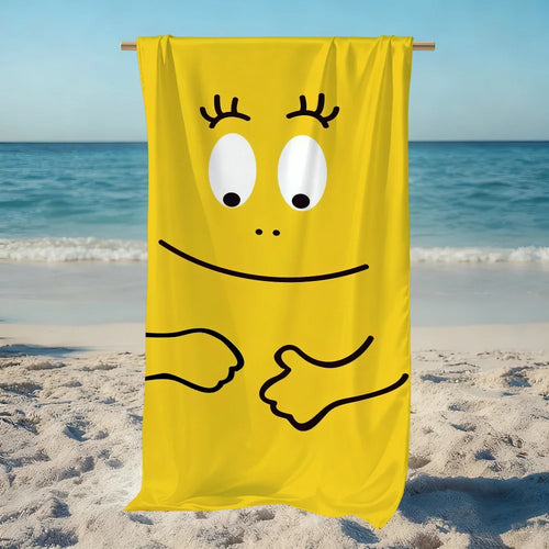 serviette de plage barbapapa cartoon sechage rapide douce - vue 4 sur 7