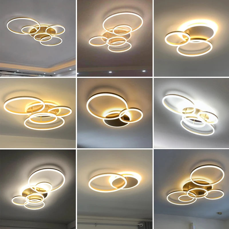 lustre led moderne minimaliste à intensité variable pour éclairage intérieur - vue 6 sur 25