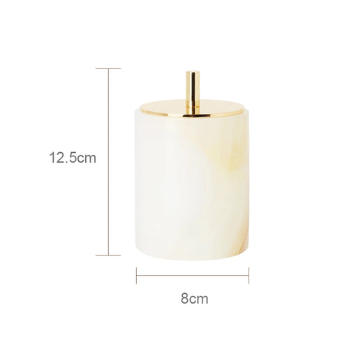 ensemble accessoires de salle de bain en marbre naturel luxe - vue 23 sur 23