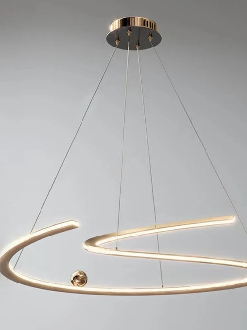 suspension minimaliste italienne à lumière circulaire élégante - vue 5 sur 9