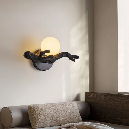 Applique murale LED Vintage en forme de branche d'arbre en résine - vue 3 sur 10