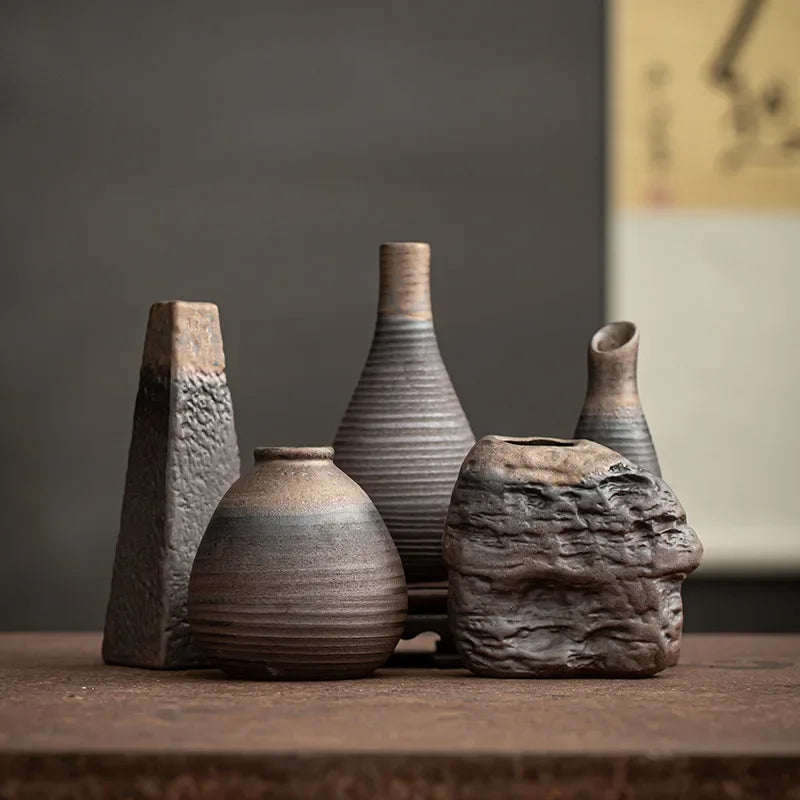 vases en céramique antiques faits main style minimaliste moderne - vue 1 sur 10